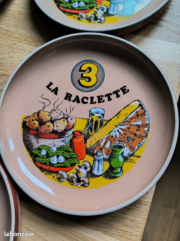 5 assiettes raclette Gien (image 3)