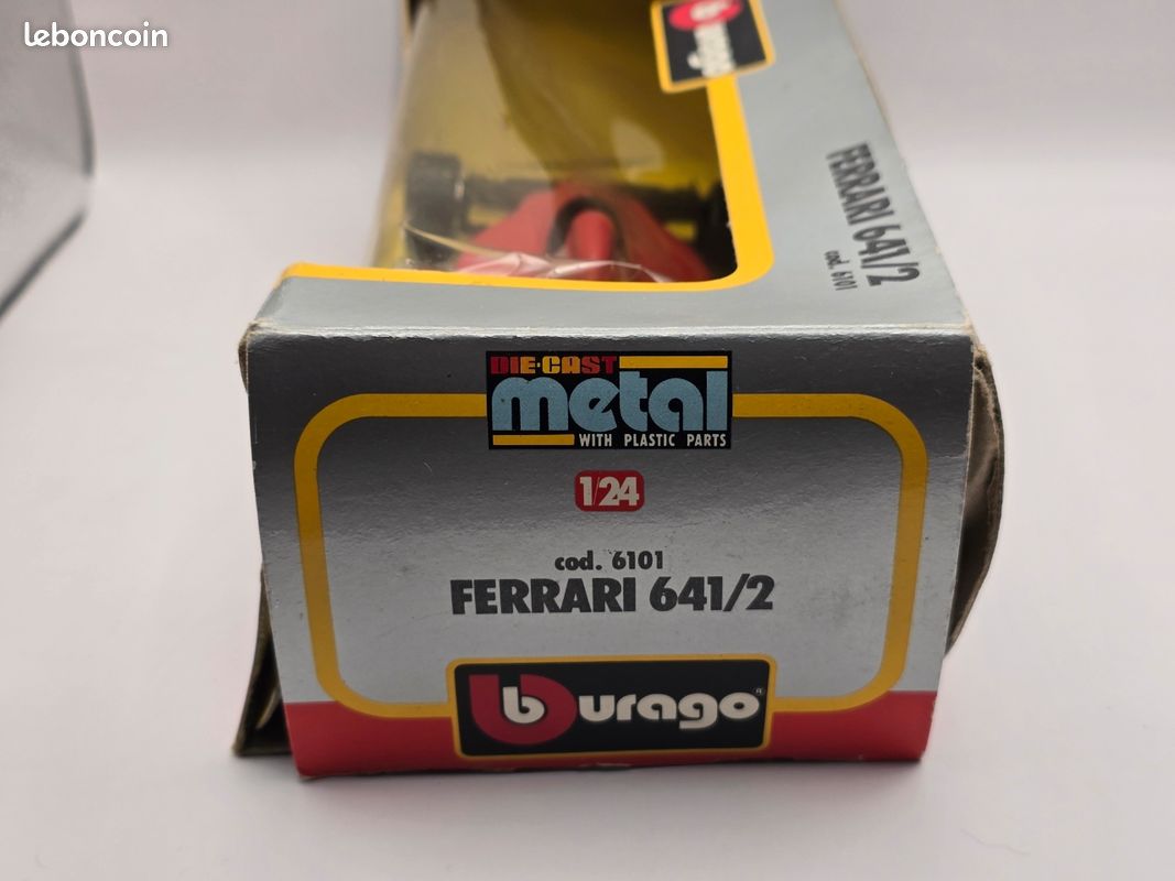 Modèle Réduit Ferrari F 641/2 N°27 (Jean Alesi) - Marque Burago - Échelle 1/24 - Sans Boîte - Occasion