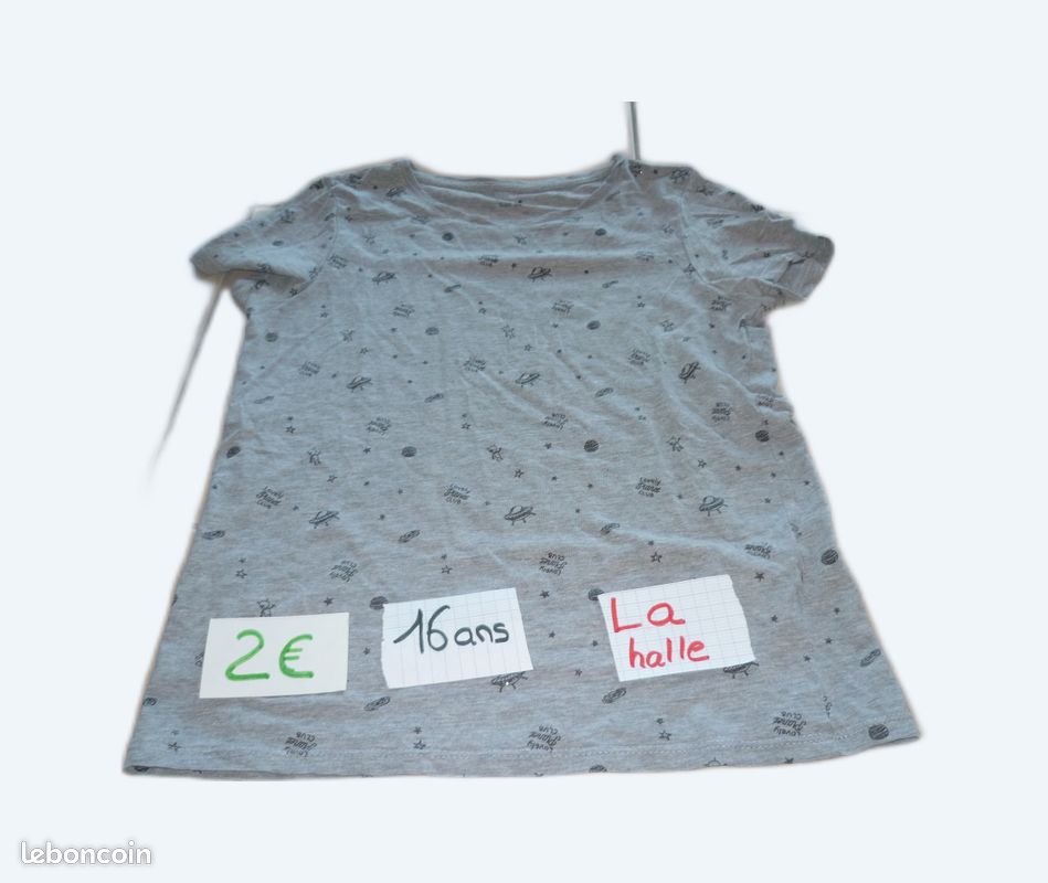 Lot n°735 : tee-shirt fille 16 ans (image 1)