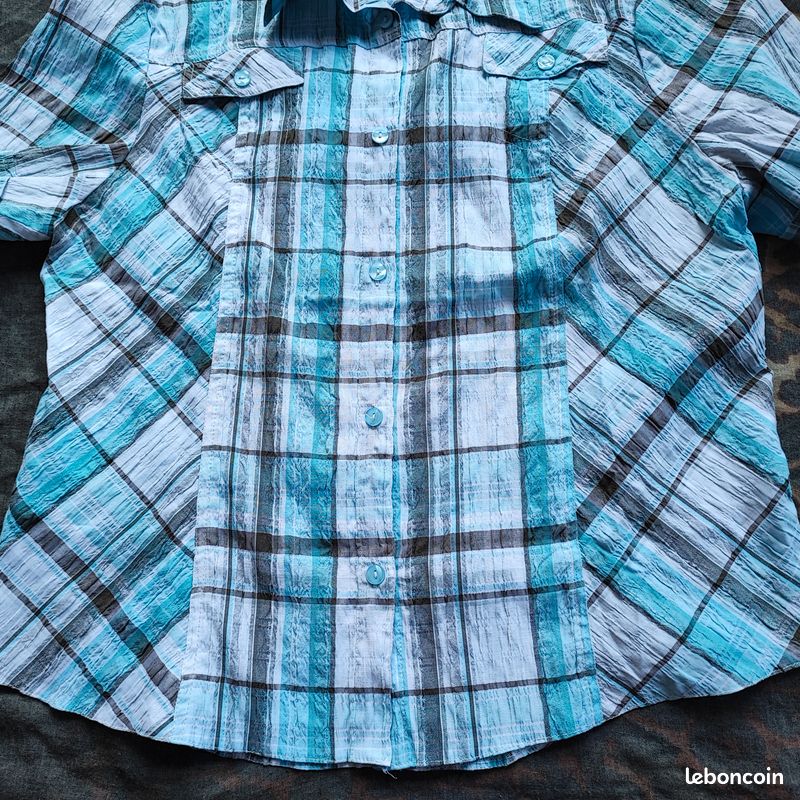Chemise à manches longues bleu marine femme Bréal