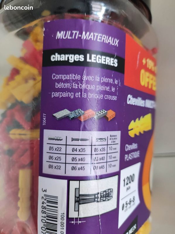 Boite de chevilles multi-materiaux guex 5 euro (image 3)
