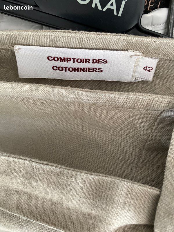 Jupe Crayon Comptoir Des Cotonniers Taille 42 Grise - Occasion Très Bon état