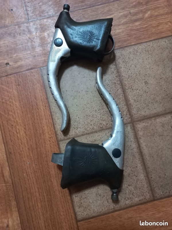 COCOTTES CLB MARRON Leviers Freins Ancien Vélo Course Vintage Eroica 1970's 🇫🇷 EUR 10,00 - FR