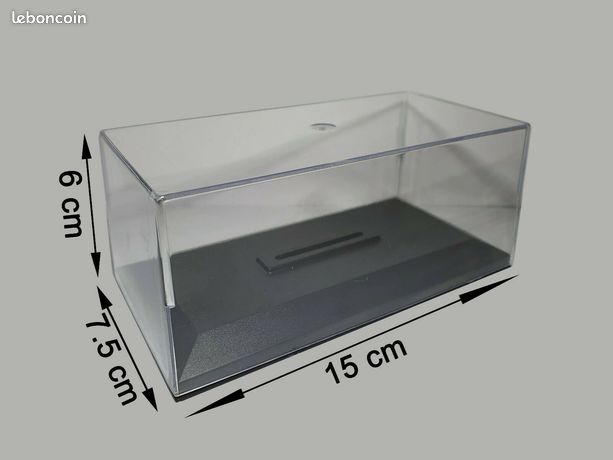 Lote De 8 Cajas Vitrina Con Base Para Coches En Miniatura Escala 1/43 - Transparentes, Listas Para Exponer