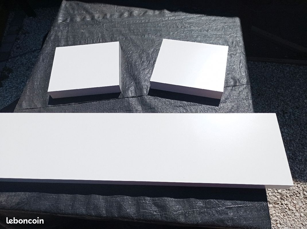 Lot 3 étagères Ikea blanches (image 1)