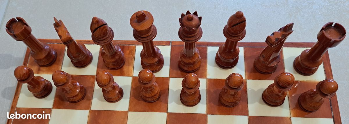 Magnifique échiquier Africain Rare En Os Et ébène - 43x43cm - Plateau De Jeu