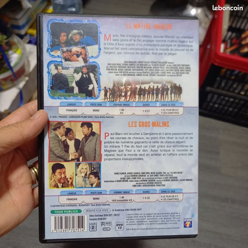 DVD 2 filmes Le maitre-nageur Les gros malins (image 2)
