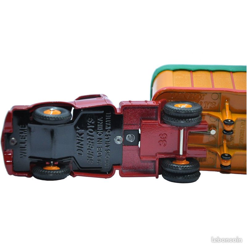Dinky Toys 36B Supertoys - Tracteur Willeme Avec Remorque Bachée - Échelle 1:43 Par Atlas (Neuf Sous Blister)