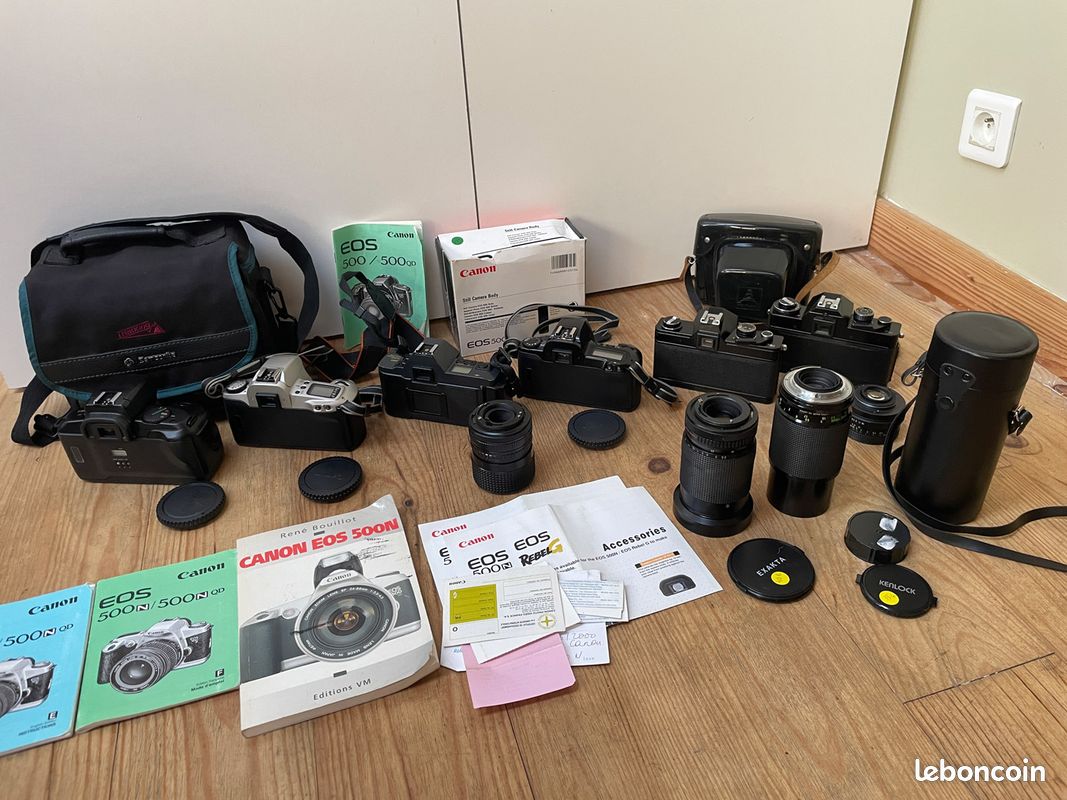 Lot De 6 Appareils Photo Argentiques + Flashes Divers - Occasion, Collection