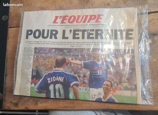 Journal L'Équipe Du 7 Septembre 1998 – État Correct – Vintage