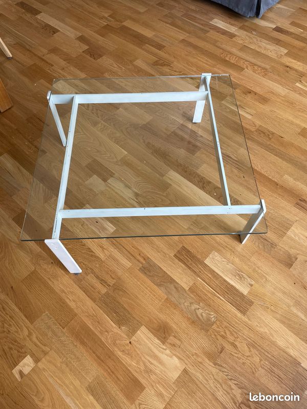 Table basse verre/metal design années 70s (image 4)