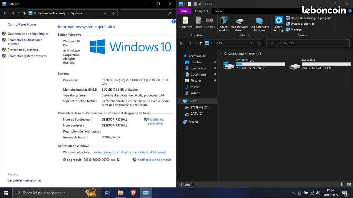 Pc portable Lenovo pack office 2024 (image 1)