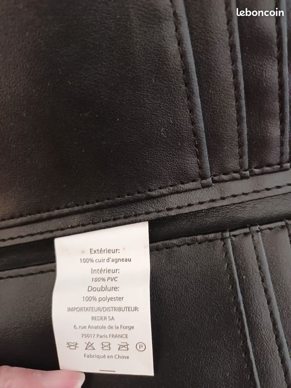 Porte feuille dessus cuir noir (image 5)