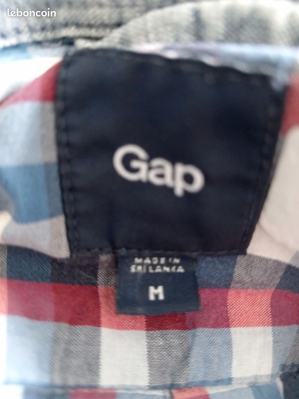 Lot chemise Gap M + gilet polaire bleu – très bon état (image 5)