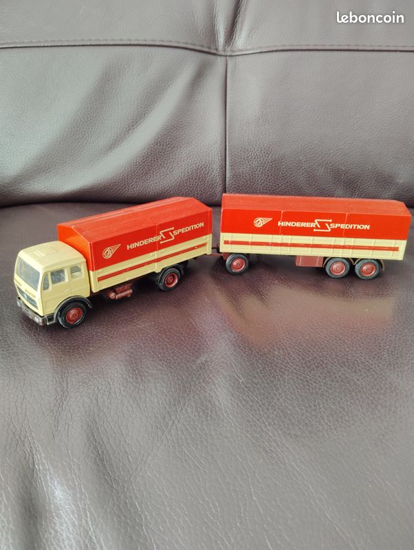 Conrad 1/50 - Mercedes 1632 1932 Porteur + Remorque Lastzug Orange
