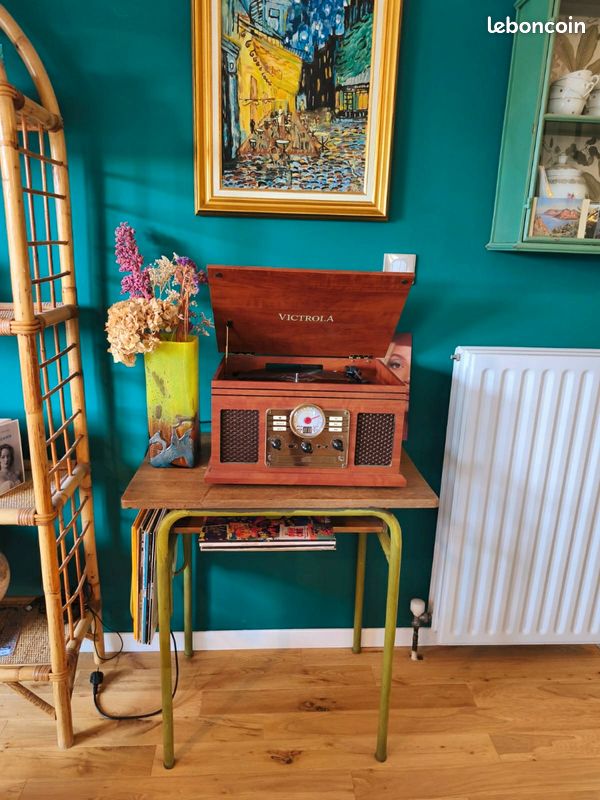 Petit bureau / porte vinyle / table d'appoint (image 3)