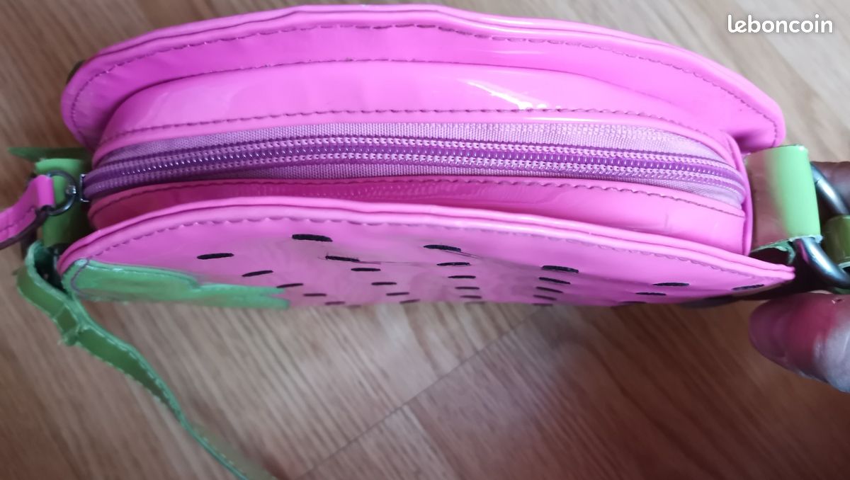 Sac à Bandoulière Fille En Forme De Cœur Arc-en-ciel - Petit Porte-monnaie Rose Pour école, Shopping, Voyage, Dimensions 12,5x10 Cm
