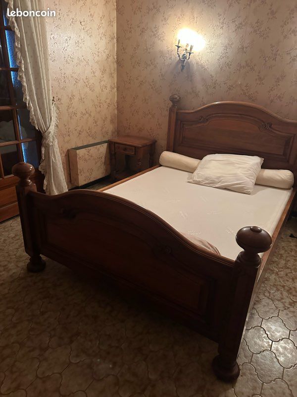Lit Lea 160x200 en Merisier Massif de style Louis Philippe - Meubles Bois Passions