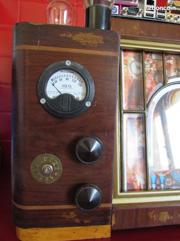 Lampe Poste TSF, Style "Steampunk", Fabrication Artisanale (image 3)