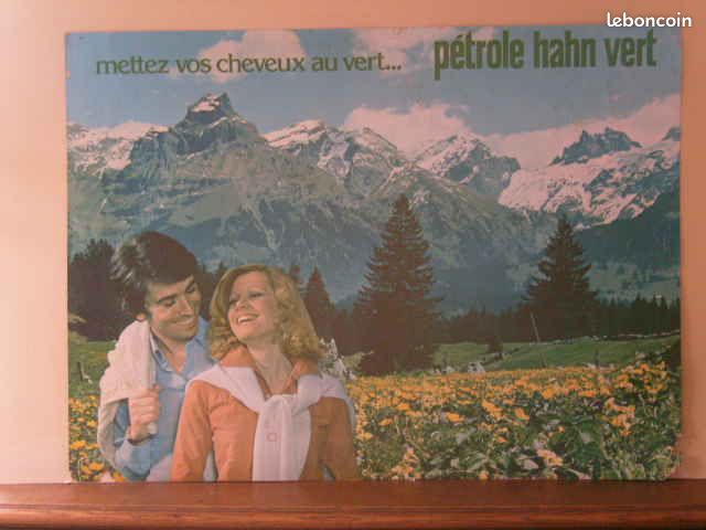 Grande affiche d'ancienne pub " Pétrole Hahn Vert " (image 6)