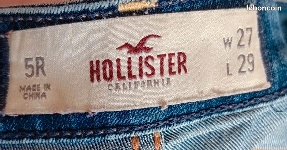 Jean slim bleu de marque Hollister taille W27 L29 (image 5)