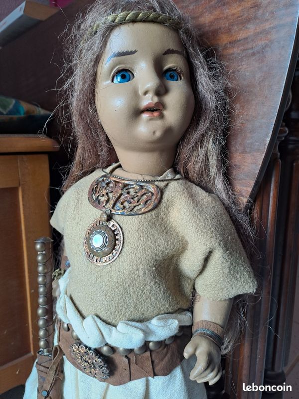 Ancienne Poupée Marcheuse En Composition à Restaurer - 58 Cm - Tête à Rattacher