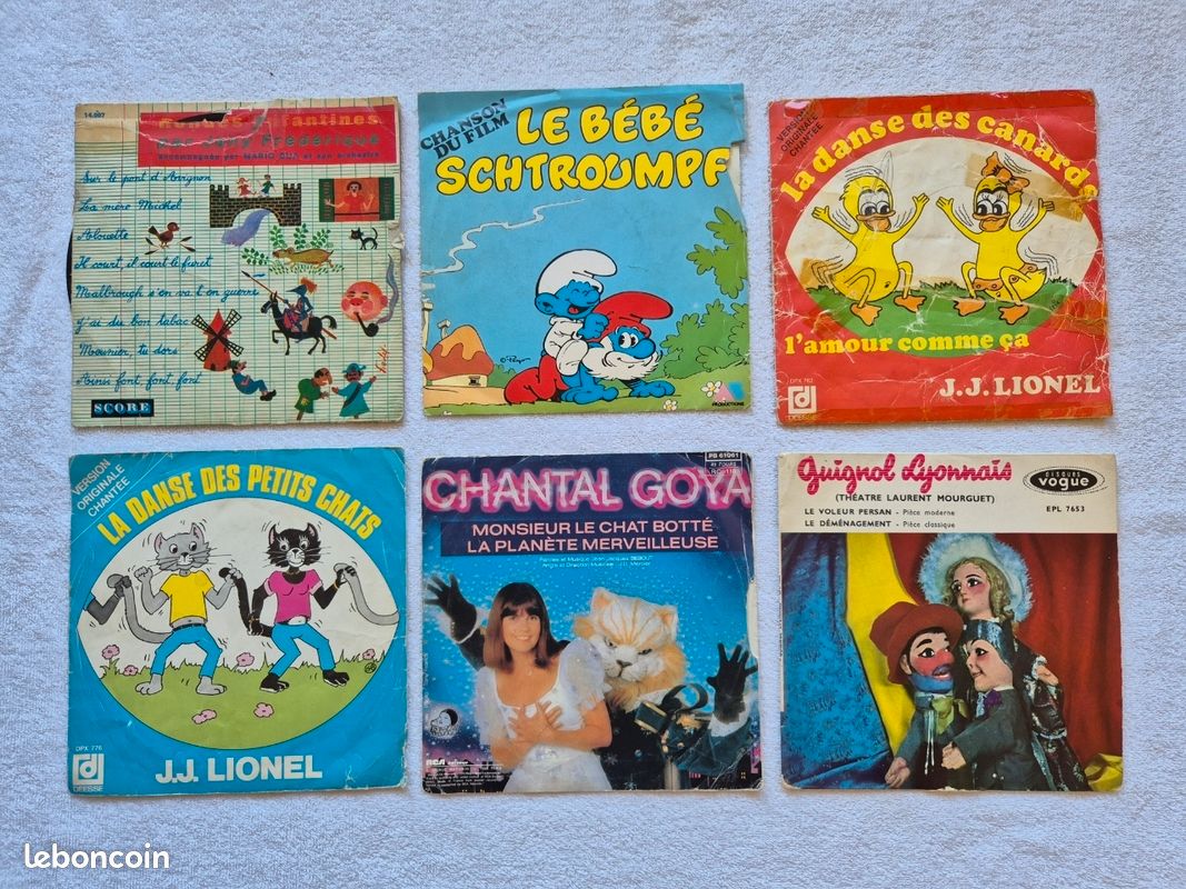 Lot de 6 vinyles 45 tours enfants (image 1)