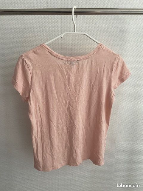 T-shirt rose manches courtes, taille M (image 2)
