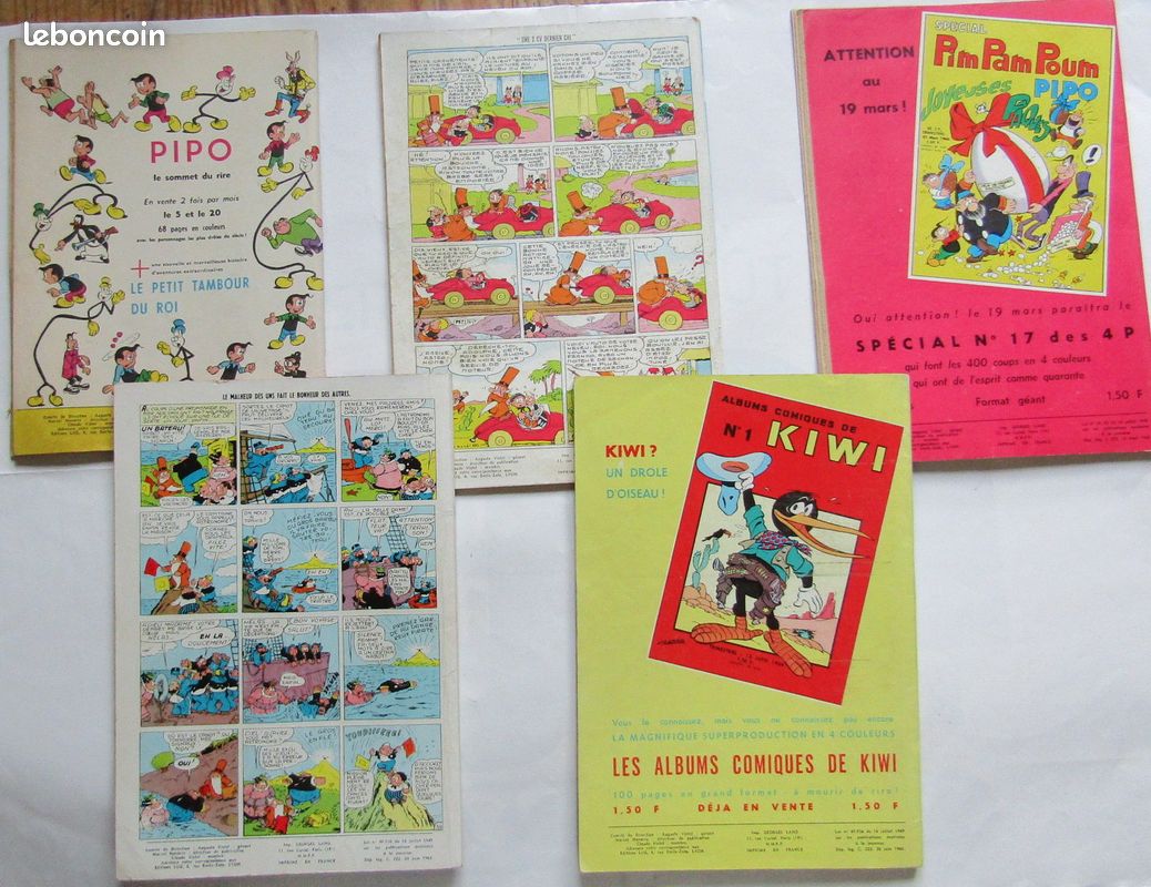 PIMP PAM POUM lot de 5 BD anciennes années 60 (image 2)