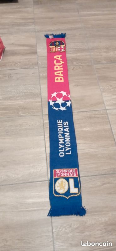 Écharpe Supporter Olympique Lyonnais – "NOUS SOMMES L'OLYMPIQUE LYONNAIS" (très Bon état)