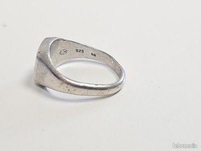 Bague Vintage Argent Massif 925 - Motif Colombes - Taille 53/54 (environ) - Occasion