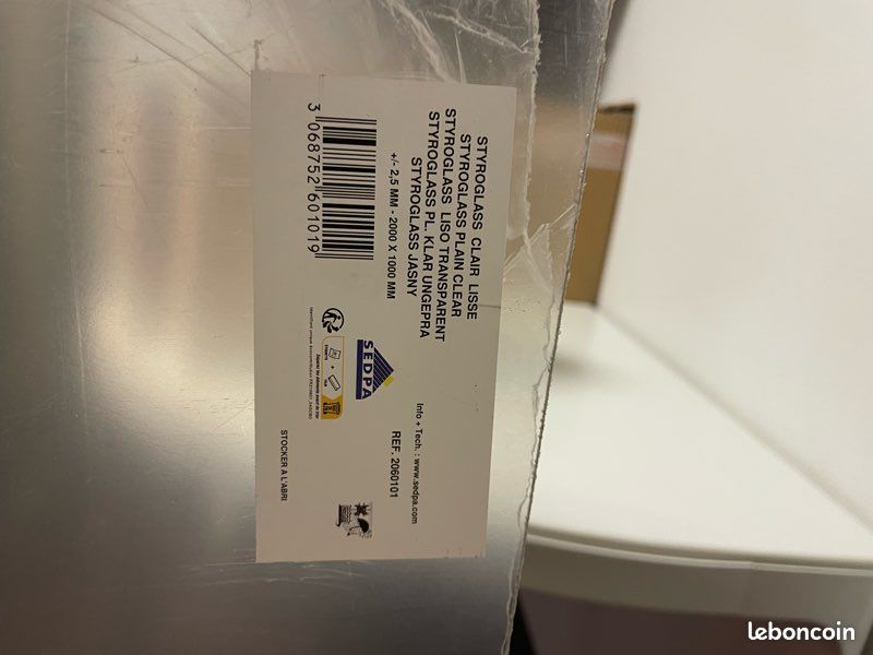 Plaque plexiglass 2m x 1m (image 2)
