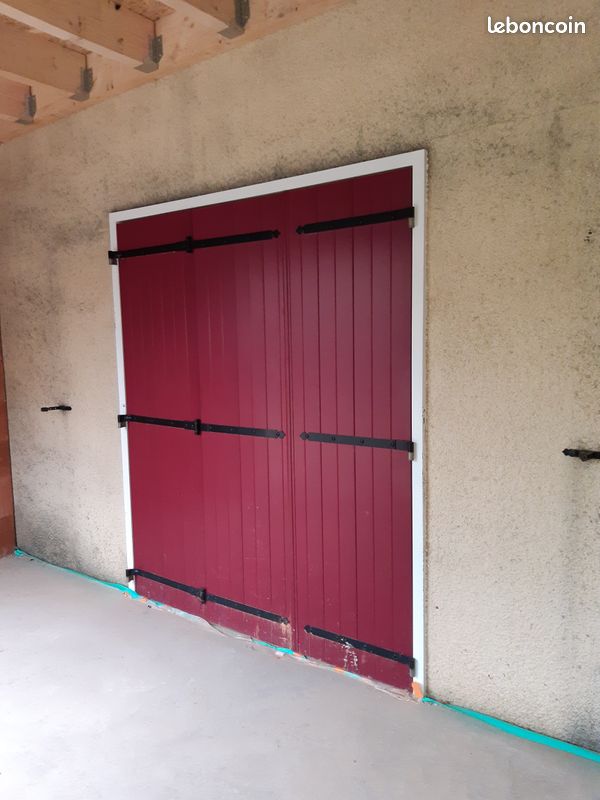 Volets battants alu renforcé 180cm rouges (image 1)