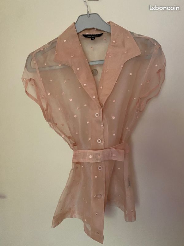 Ensemble 2 pièces Robe + Gilet chemisier Tara Jarmon 100% SOIE (image 5)