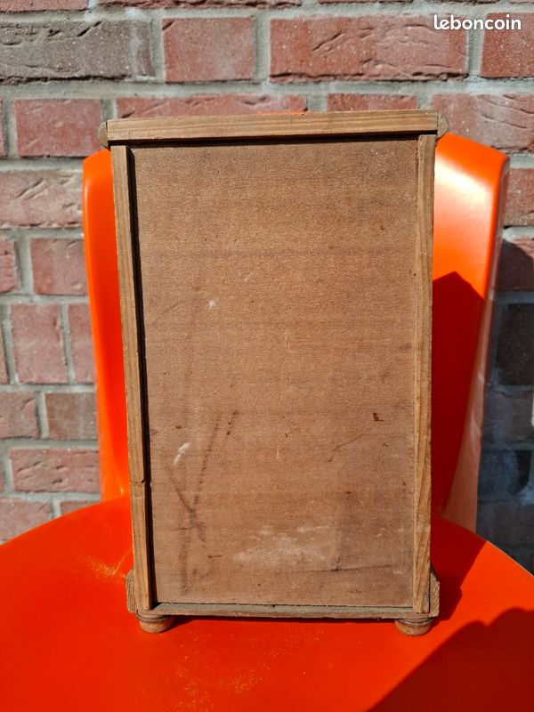 Petite Armoire à Glace Vintage Pour Poupée - Bois Et Bambou - Occasion