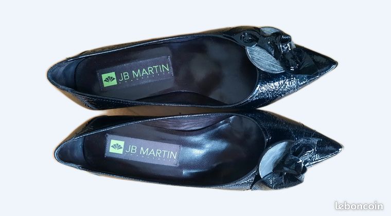 Escarpins Noirs JB Martin Pointure 38 En Cuir - Occasion Très Bon état (TBE)