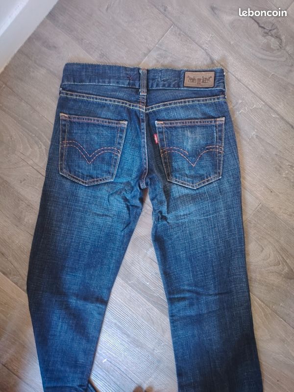 Pantalon jeans Y2K - taille basse, XS (image 2)