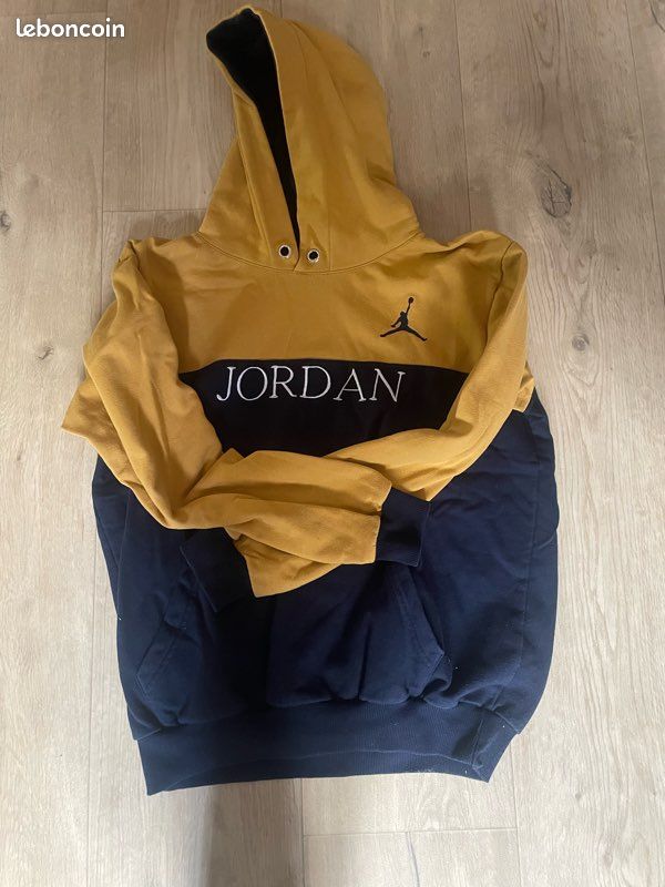 Pull Jordan jaune bleu – 14 ans Vêtements