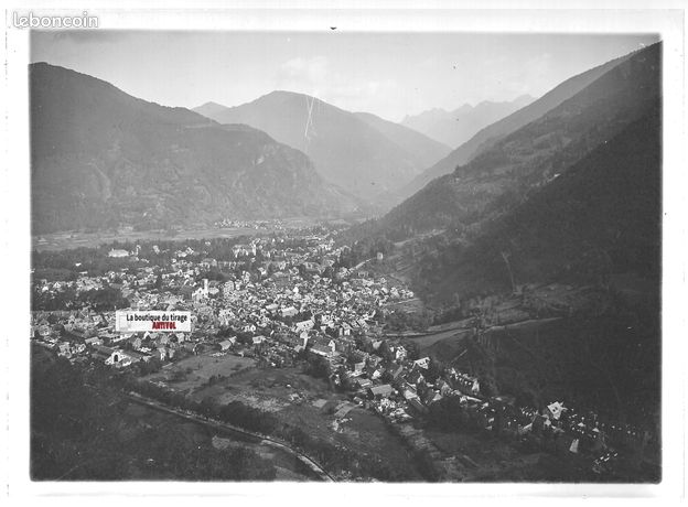 Plaque verre photo ancienne négatif noir et blanc 13x18 cm centrale Refrain eau 1318699 - Collection