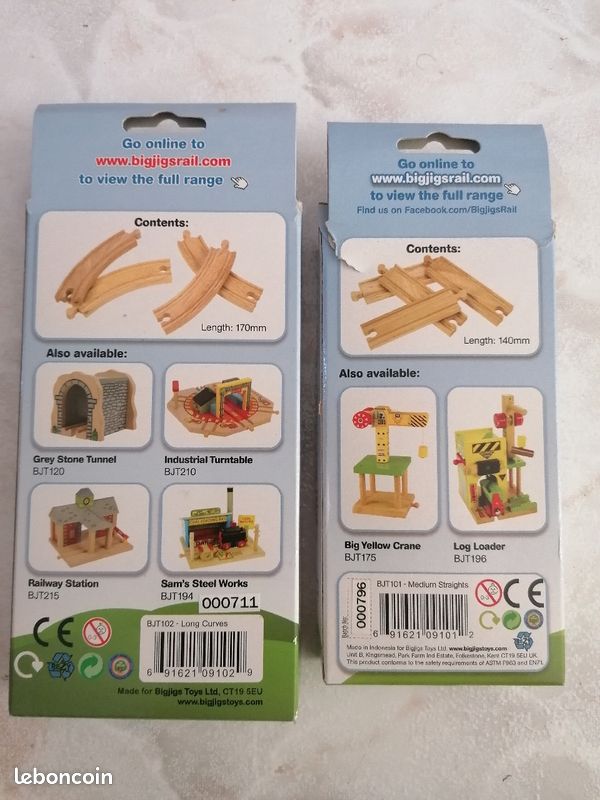 2 paquets de 4 rails courbes en bois (image 2)
