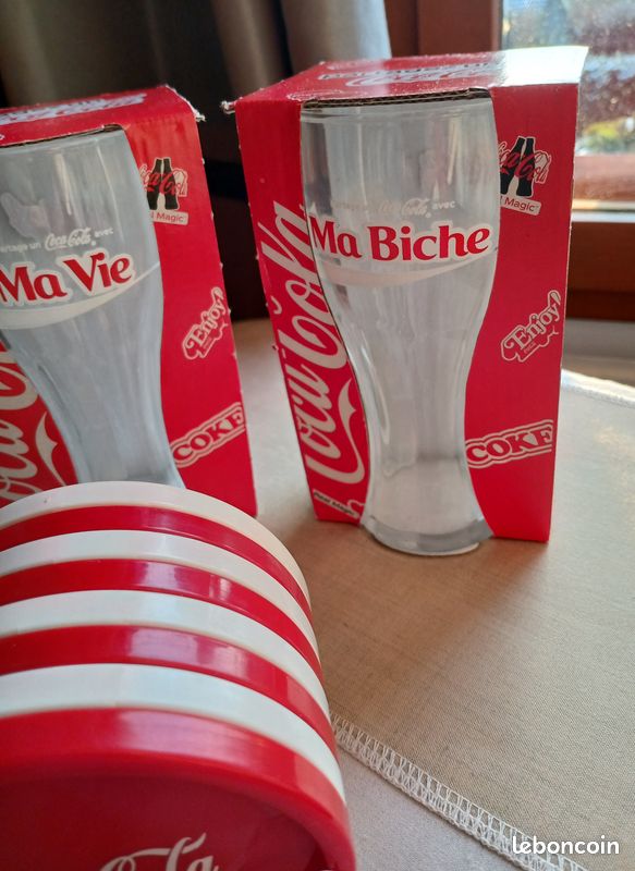 Sucrier Publicitaire Coca Cola En Verre – 14 X 7 Cm – Neuf – Années 2000
