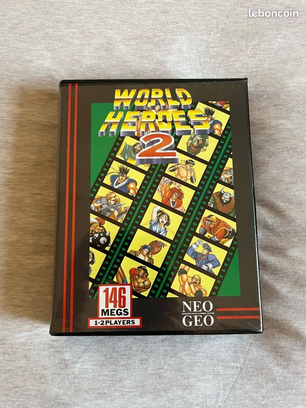Neo Geo AES – World Heroes 2 Par SNK – Jeu Complet, Très Bon état