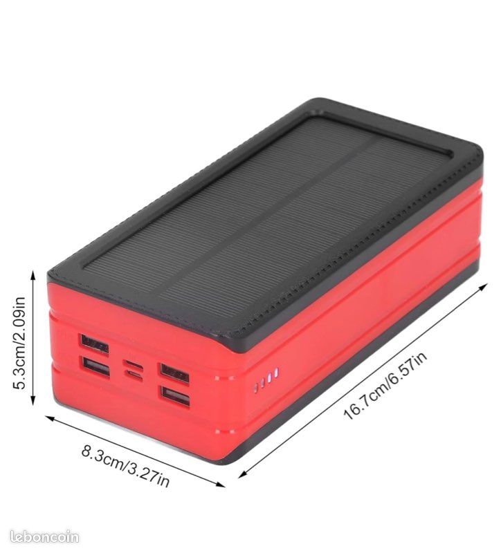 Banque d'énergie solaire portable de camping avec de fortes lumières LED (image 7)