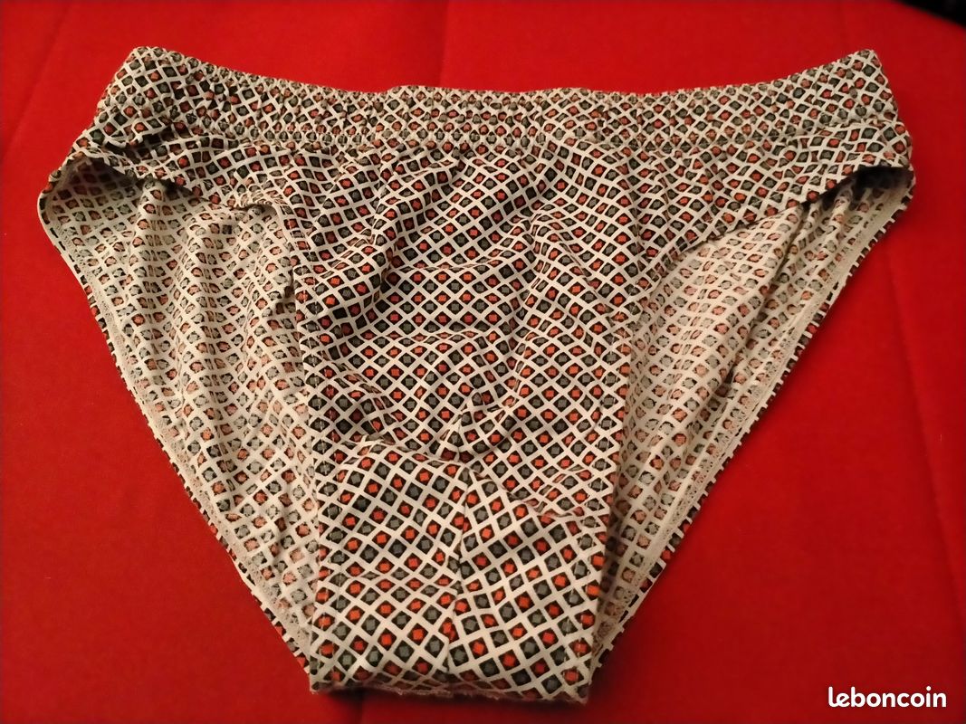 Parfait état - Eminence - Slip rouge, blanc et vert - Taille L - 100 % coton - (image 2)