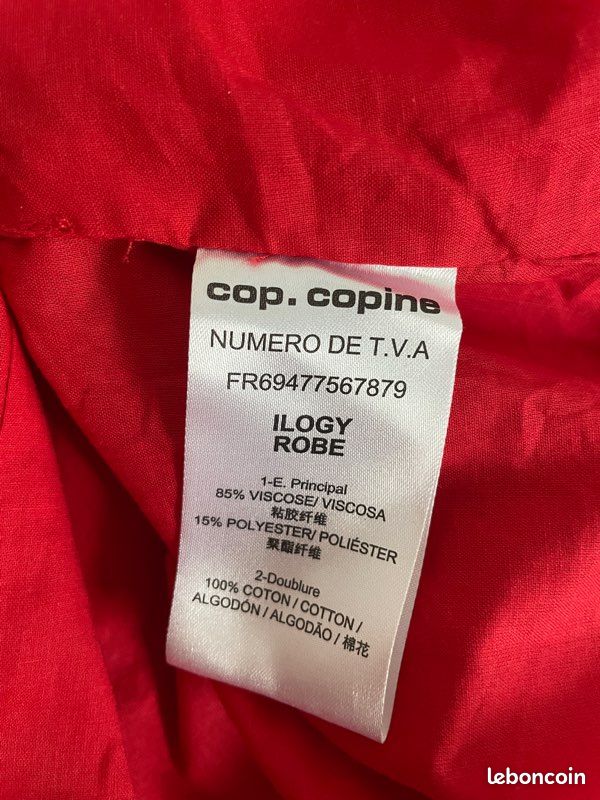 Robe Cop Copine Modèle PUMILA Taille 36 - Neuve Avec étiquette, Jamais Portée