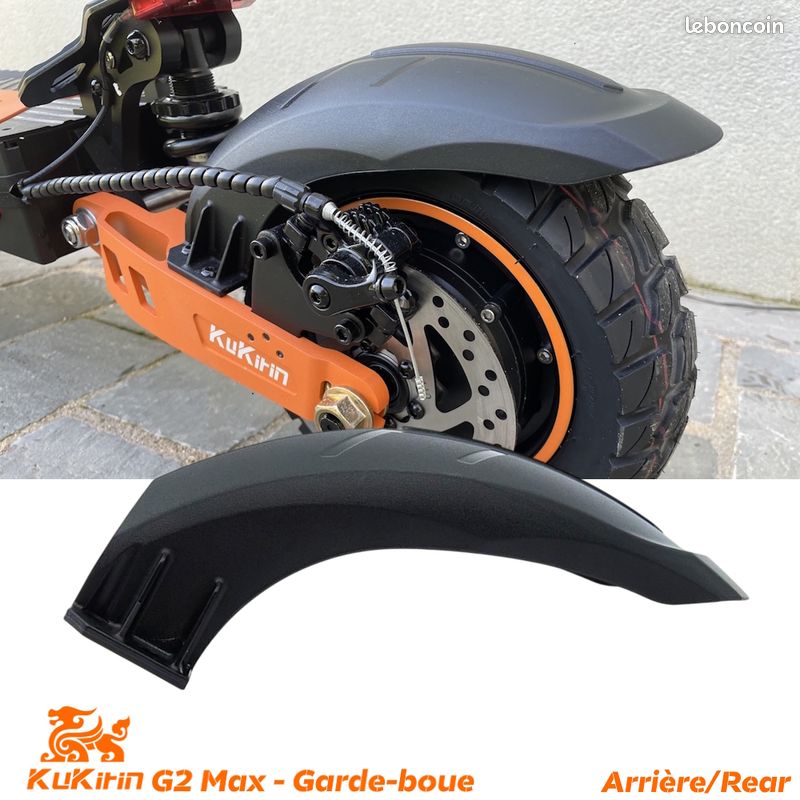 Garde-boue Arrière Pour Trottinette Kukirin G2 Pro DB - Compatible G2 Pro DB - ABS/PC, Anti-boue Et étanche - Montage Facile