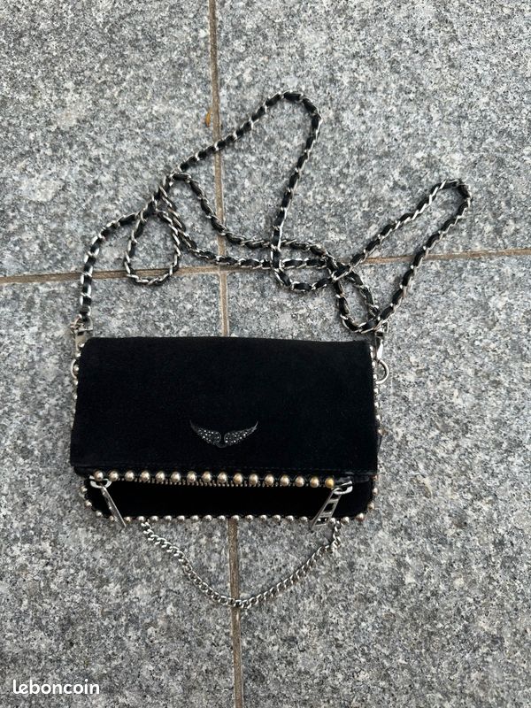 Pochette Zadig Et Voltaire Strass Pochette Rock Suede Pochette