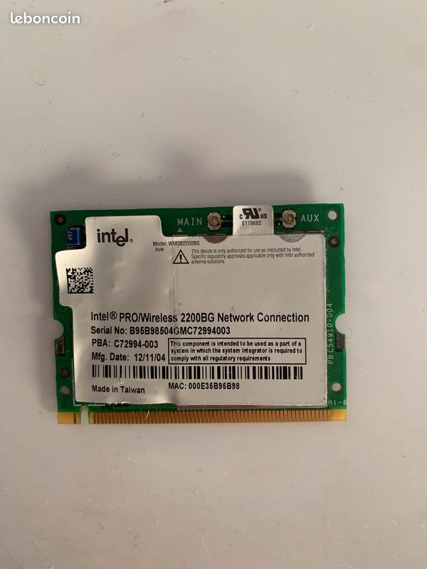 Carte reseau wifi intel (image 1)