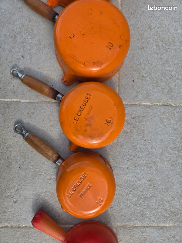 Petite Poêle Le Creuset N°16 – Fonte émaillée Orange – Made In France – Vintage