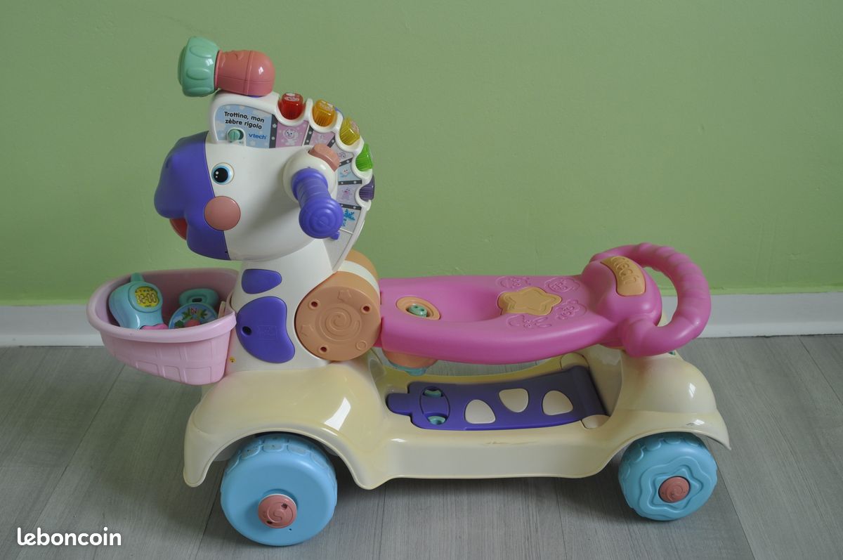 Trottino Mon Zèbre Rigolo - porteur trotteur et trottinette (VTech Baby) (image 1)